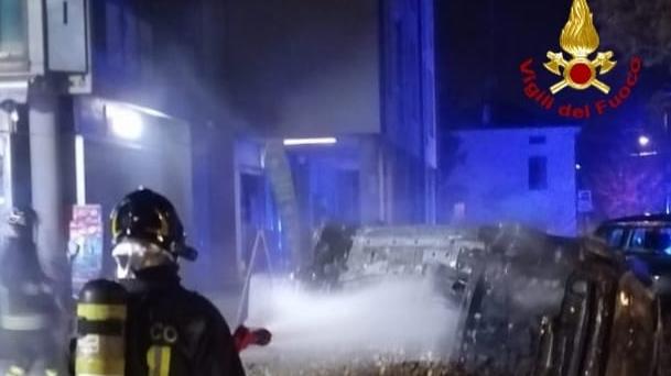L'intervento dei vigili del fuoco a Scandiano