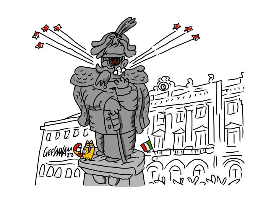 La vignetta di Gef: Sassari, piazza d’Italia resta il salotto della città