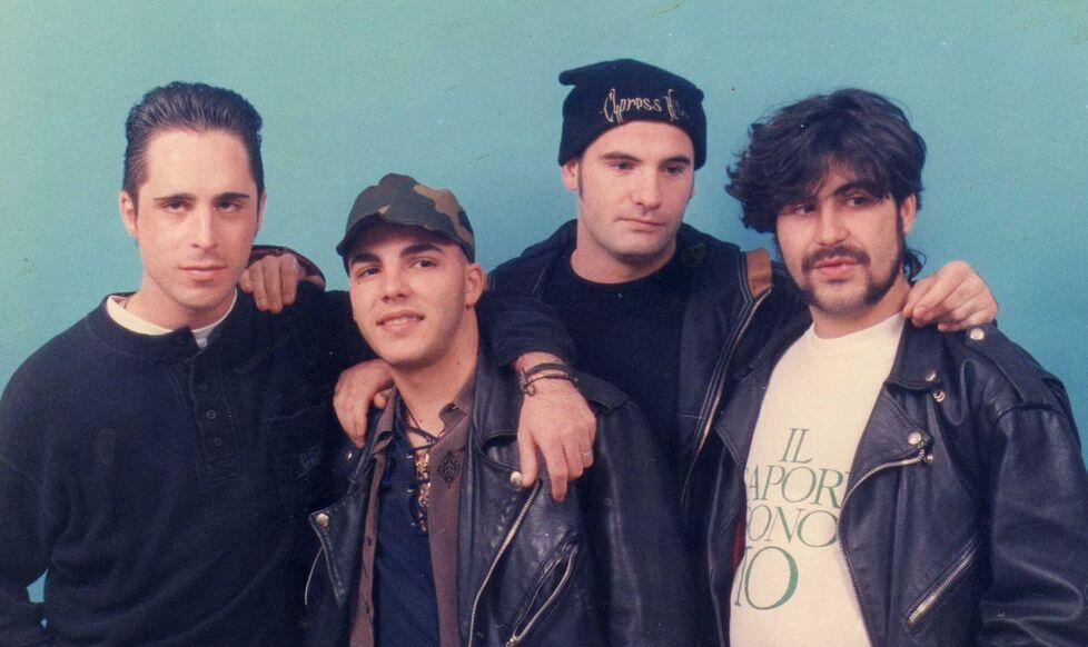 Una foto storica degli Askra con Alessandro Chighini, Marco Cau, Sandro Usai e Pierpaolo Pau