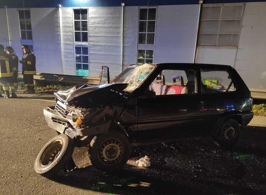 La Fiat Panda coinvolta nell’incidente