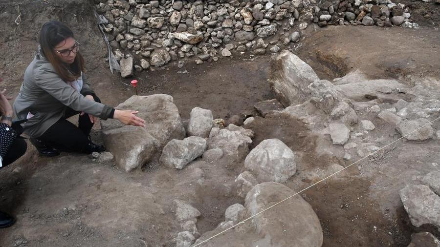 L'area dello scavo di Mont 'e Prama