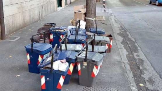 I bidoncini della raccolta differenziata porta a porta