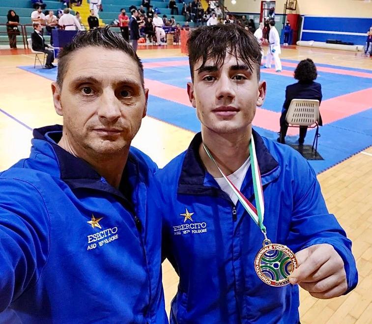 Andrea Bozzi con l'allenatore Antonio Citi