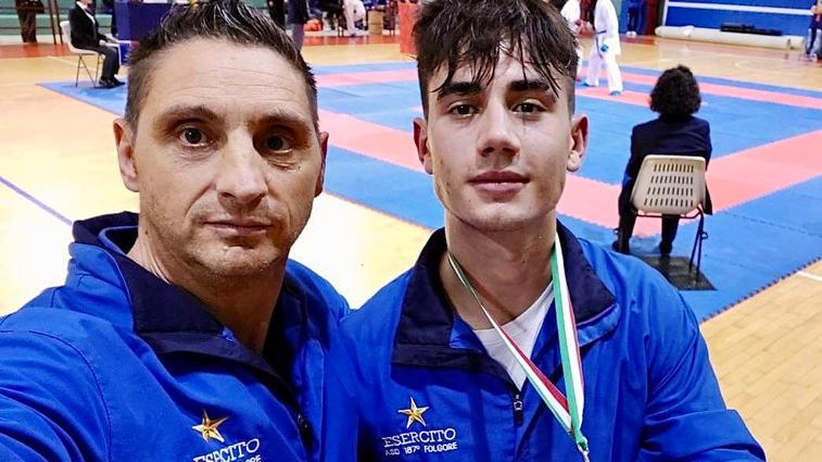 Andrea Bozzi con l'allenatore Antonio Citi