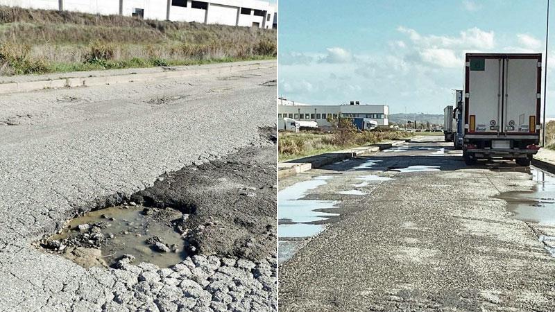 
	Nelle foto le condizioni dell&rsquo;asfalto in via Carpi nella zona industriale di Pontedera. Buche e crateri mettono in pericolo i lavoratori e danneggiano le loro auto (Foto di Franco Silvi)

