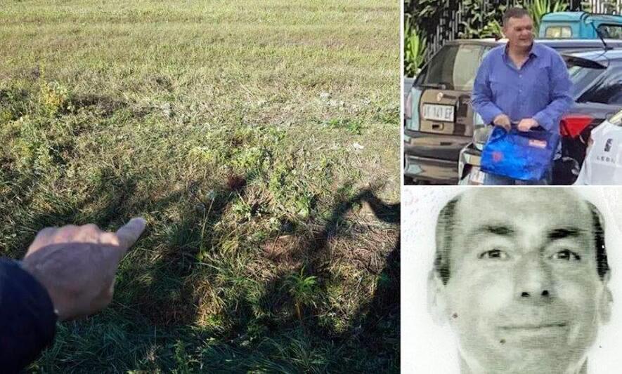 La zona dell’omicidio, in alto Luigi Cascino assassino reo confesso e sotto la vittima Roberto Checcucci