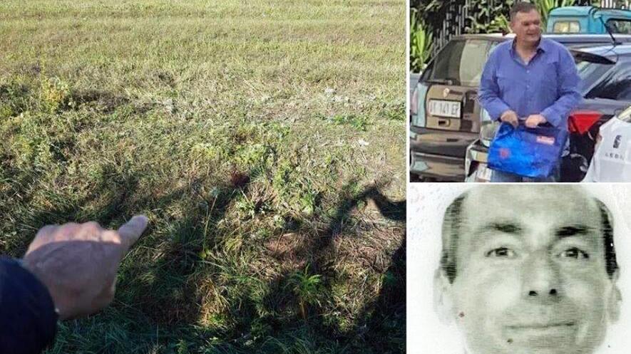 La zona dell’omicidio, in alto Luigi Cascino assassino reo confesso e sotto la vittima Roberto Checcucci