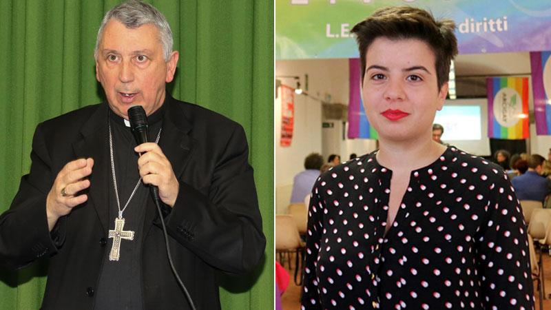 Il vescovo Simone Giusti. Martina Cardamone, Arcigay