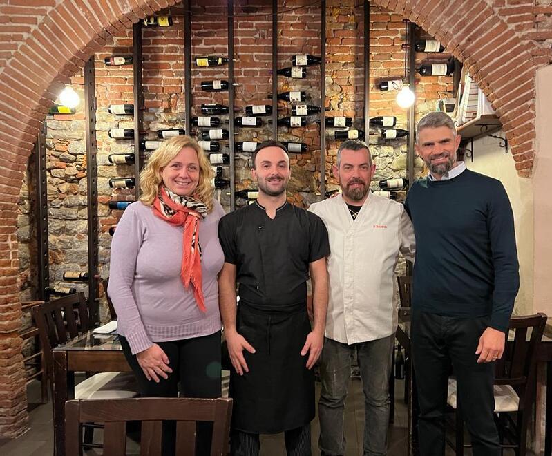 Lo staff del Baccanale col sindaco Ferrari