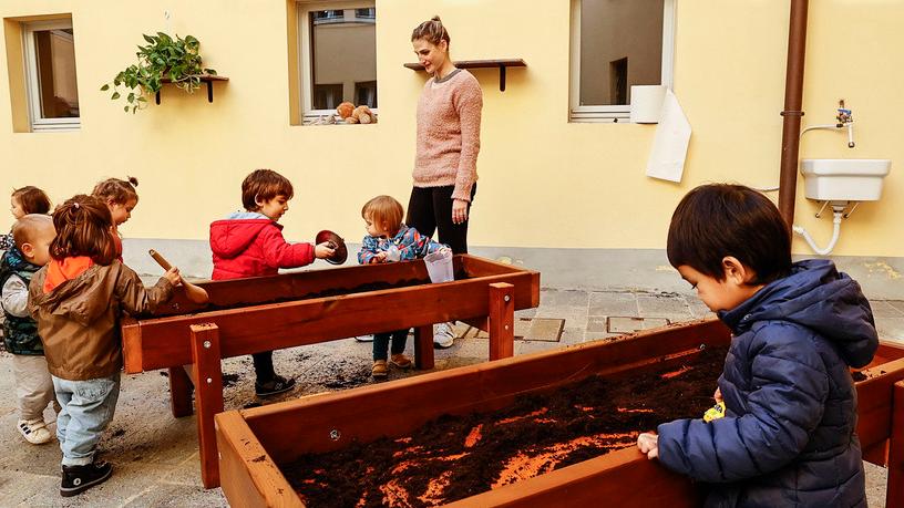Modena Nido San Paolo, si gioca all’aria aperta con i fondi della Fondazione Bsgsp
