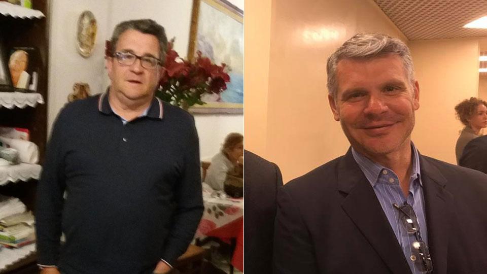 In alto a sinistra l’ex comandante della polizia municipale di Marciana Marina Zenobio Sacchi. A destra l’ex sindaco Andrea Ciumei (foto d’archivio)