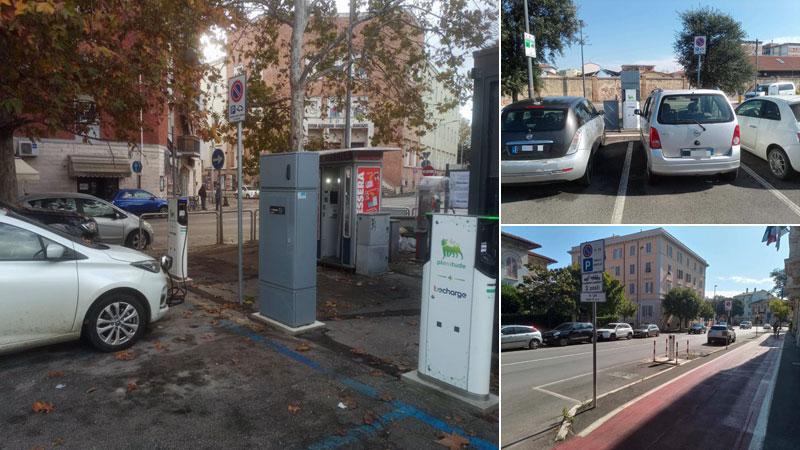 Auto elettriche, a Grosseto ricariche inaccessibili e caos segnaletica: raffica di segnalazioni