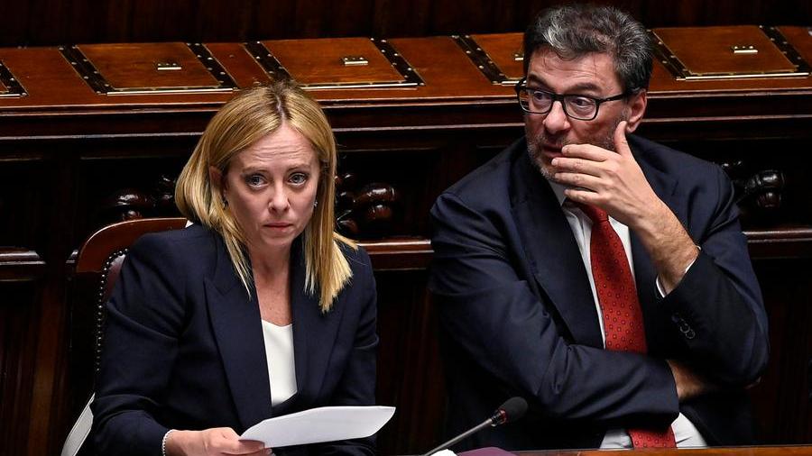 
	La premier Giorgia Meloni e il ministro dell&#39;Economia Giancarlo Giorgetti

