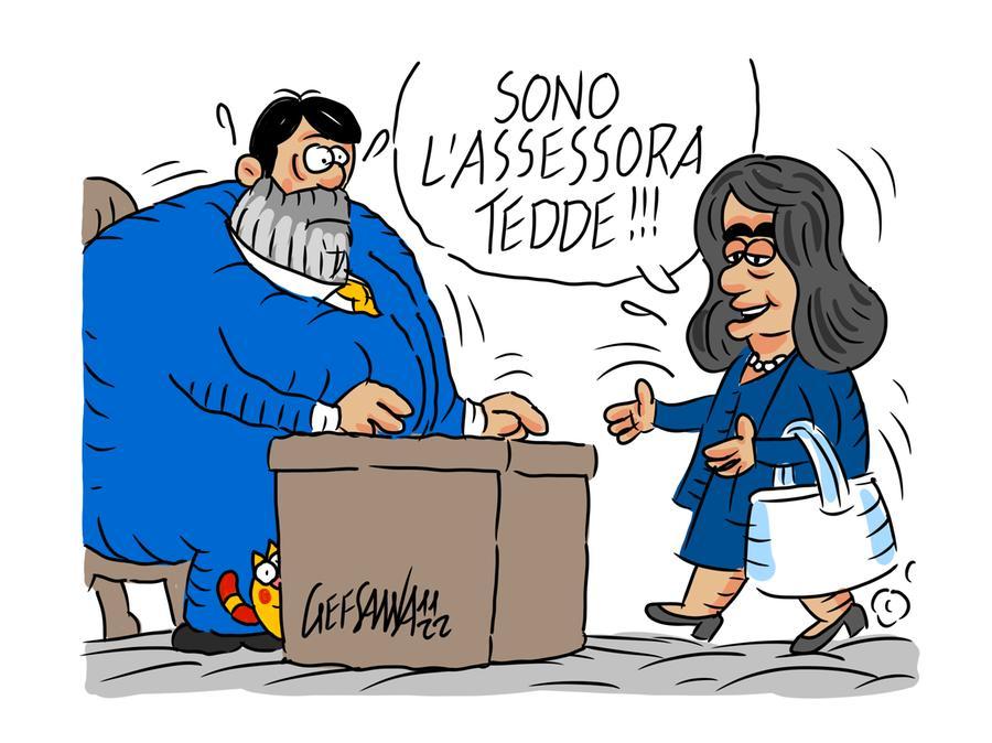 La vignetta di Gef: Forza Italia propone Tedde, ma saltano le quote rosa