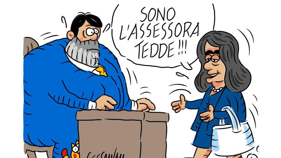 La vignetta di Gef: Forza Italia propone Tedde, ma saltano le quote rosa