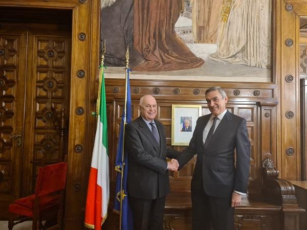 Il magistrato livornese Antonello Mura con il ministro della Giustizia, Carlo Nordio