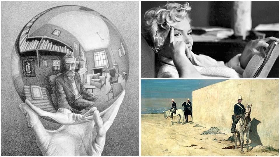 Una delle opere di Escher esposte a Firenze, una delle foto di Elliot Erwitt a Villa Bardini a Firenze ei Macchiaioli a Pisa