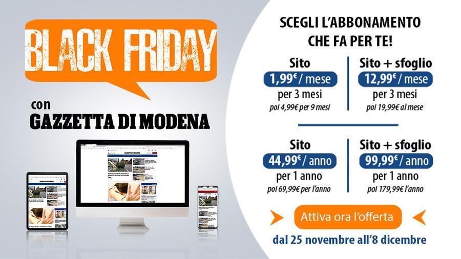 Arriva il Black Friday: approfitta delle super offerte per abbonarti alla Gazzetta di Modena