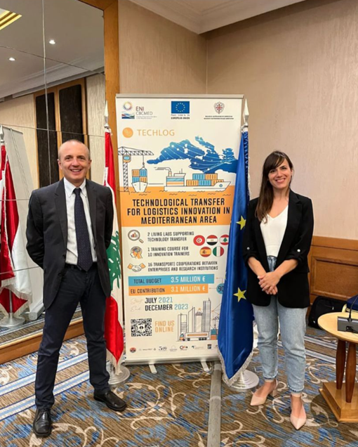 
	Gli ingegneri docenti del Cirem Gianfranco Fancello e Patrizia Serra coordinatori del progetto Techlog

