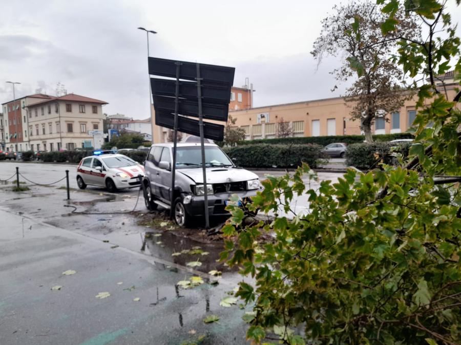 
	L'auto incidentata su viale Ippolito Nievo

