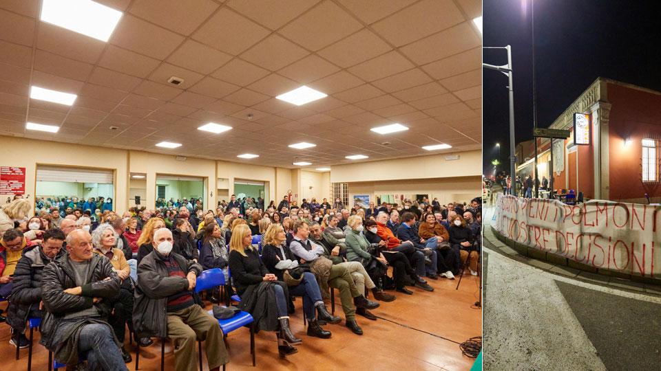 Gassificatore, in piazza tutti i “No”. I sindaci: «Noi garanti della salute»