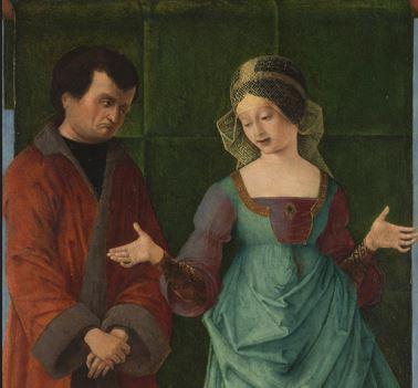 
	Ercole De' Roberti, "Porzia e Bruto" (1490-93), particolare. Fort Worth, Kimbell art museum&nbsp;

