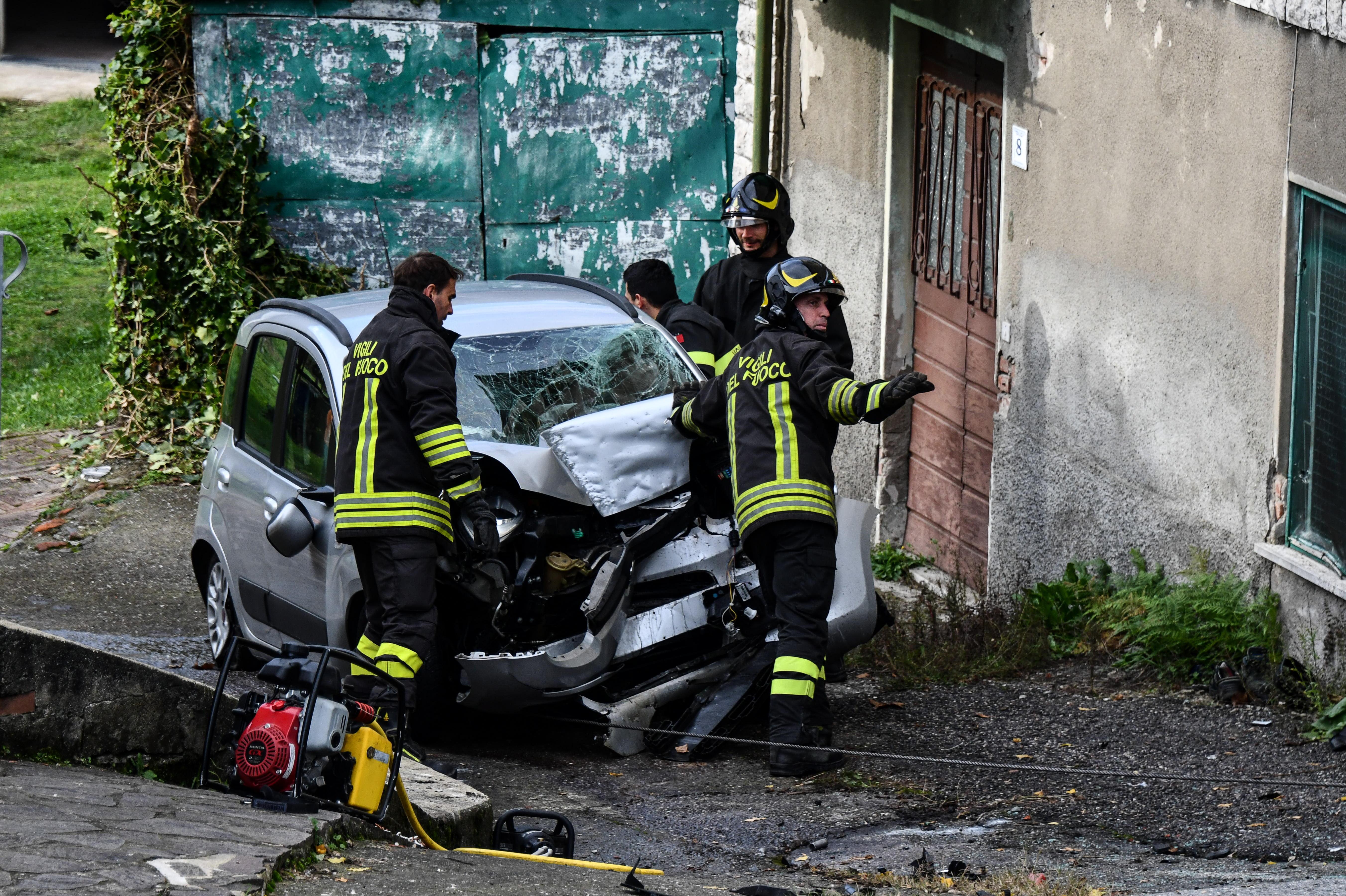 Un'immagine dell'incidente (foto Sernacchioli)