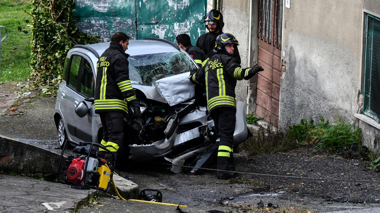 Un'immagine dell'incidente (foto Sernacchioli)
