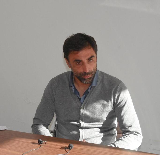 Il tecnico del Grosseto Andrea Liguori fa il punto nella conferenza stampa della vigilia in vista della partita di oggi, alle 14,30, contro il Flaminia che arriva a Grosseto dopo sei risultati utili consecutivi; tre stop di fila, per il Grifone che cerca la volta (Foto Bf)