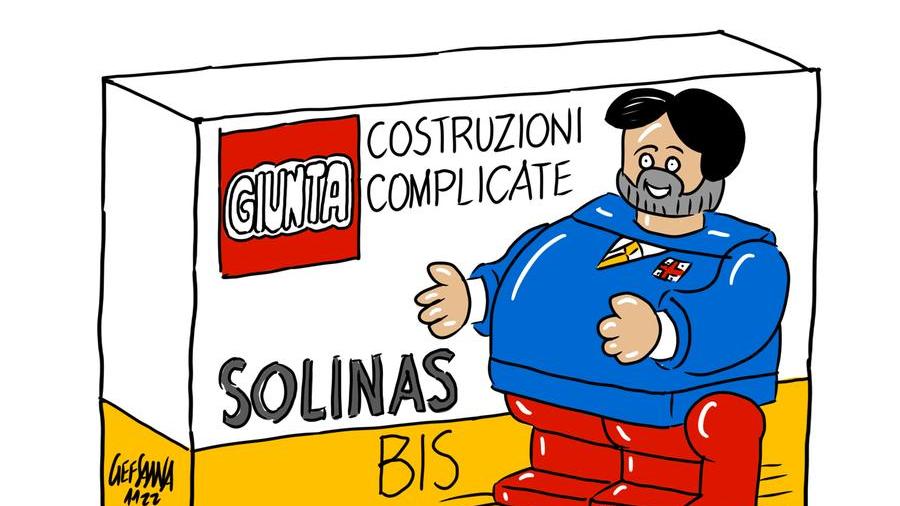 La vignetta di Gef: giunta regionale, trattative nella notte per il Solinas bis