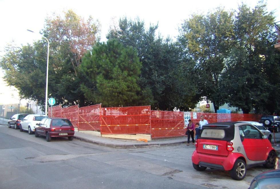 Un cantiere nel boschetto: «Non abbattete quegli alberi»