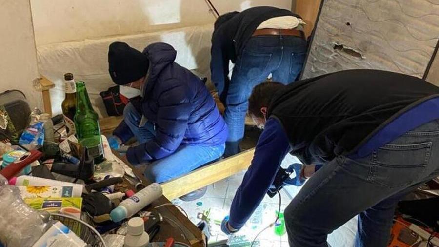 Un momento dell'operazione