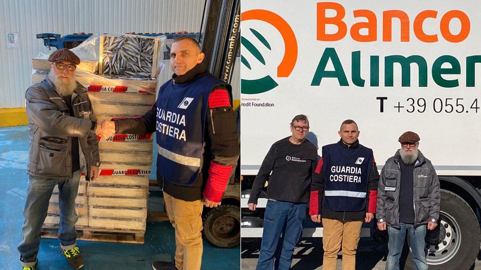 Sequestro di 4 tonnellate di sarde. Sono state donate al Banco alimentare