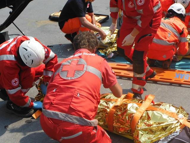 
	Una esercitazione della Croce Rossa&nbsp;


