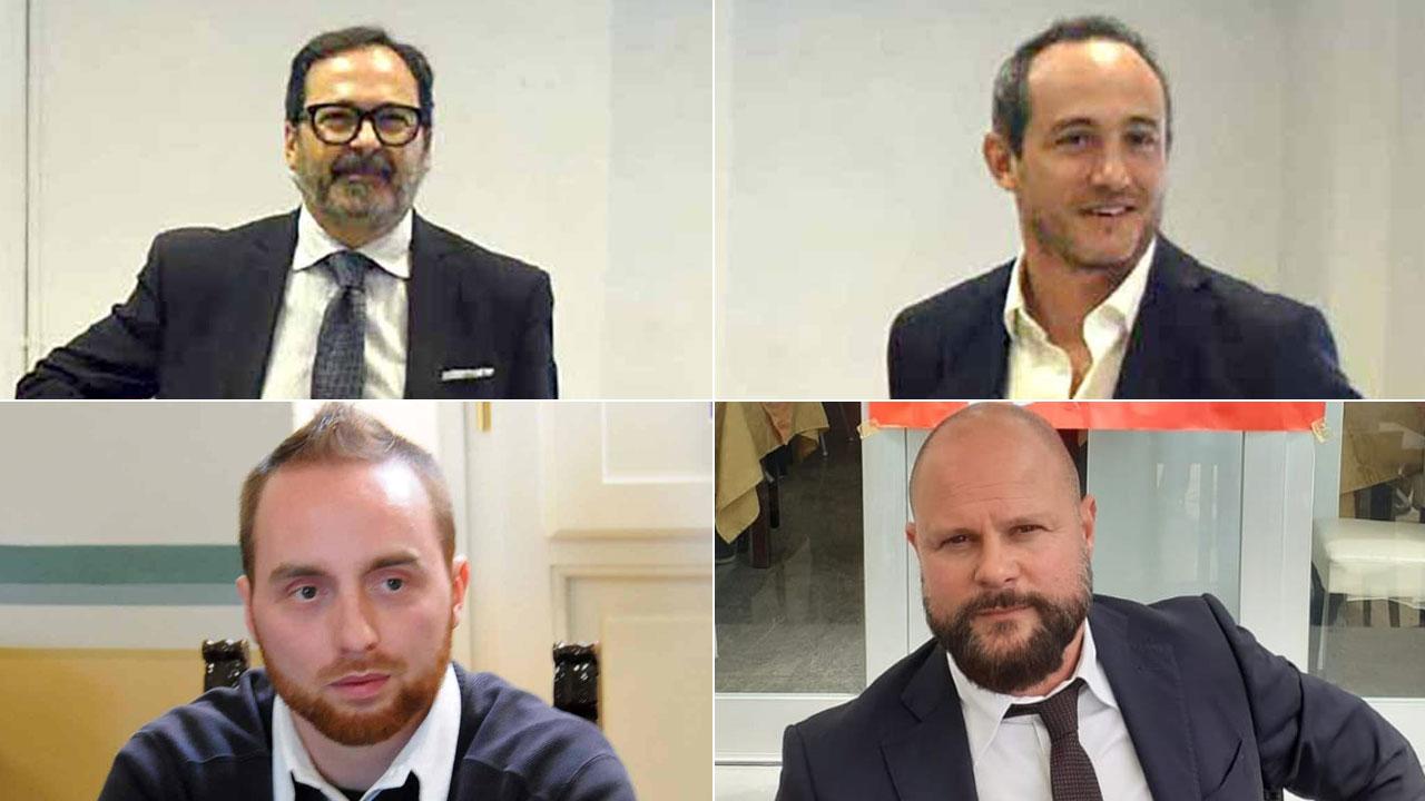 Dall’alto in senso orario il sindaco Francesco Persiani, Marco Guidi, Luca Guadagnucci e Andrea Cella