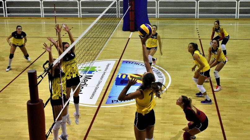 Le giocatrici del Brulotto Unionvolley Riotorto in azione