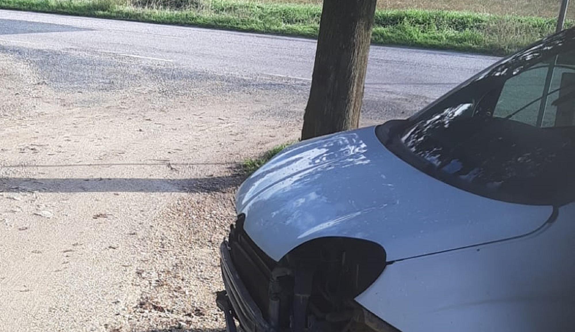 L'auto danneggiata