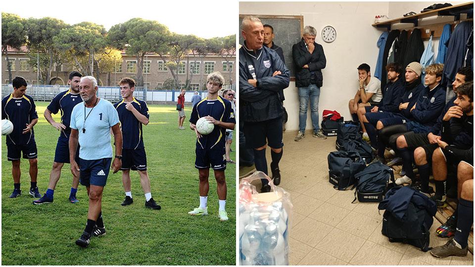 Mister Bacci ad agosto e mister Martelli ieri nello spogliatoio