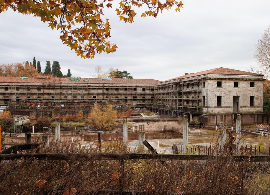 Una veduta del cantiere abbandonato delle Leopoldine