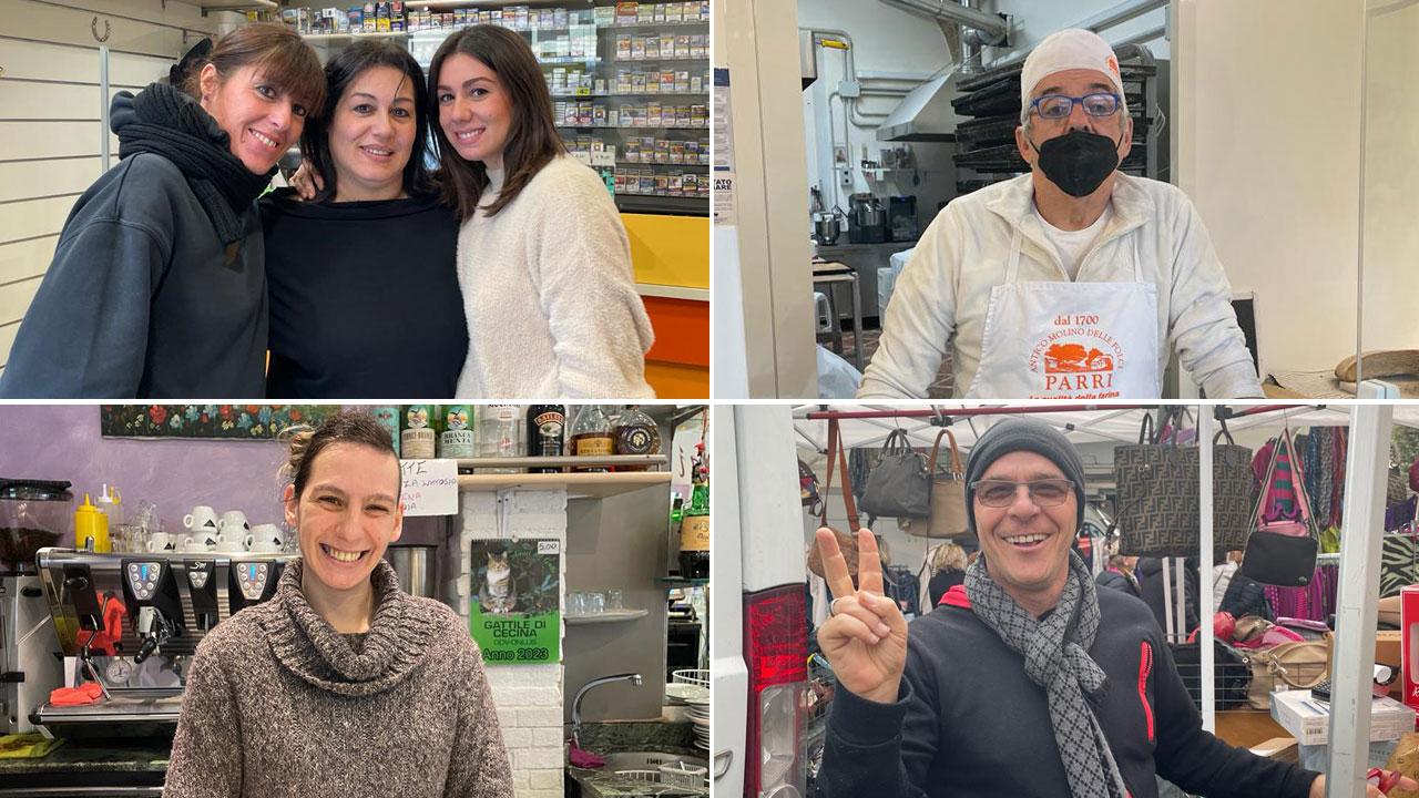 A sinistra: Rossella Ribechini (collaboratrice) , Lucia Galieni e Gloria D’ambrogio; sotto Cinzia Giampetruzzi A destra: in alto Livio Buffa; sotto Michele Aiezza