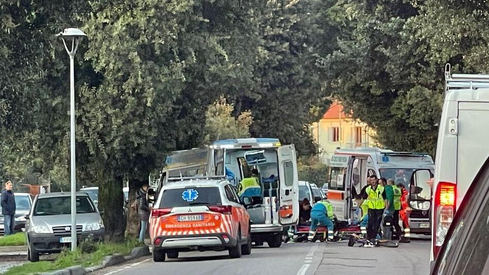 L’incidente di ieri pomeriggio in viale Arcadia (foto Nucci)