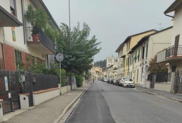 Lo scorcio di una via di Sesto Fiorentino
