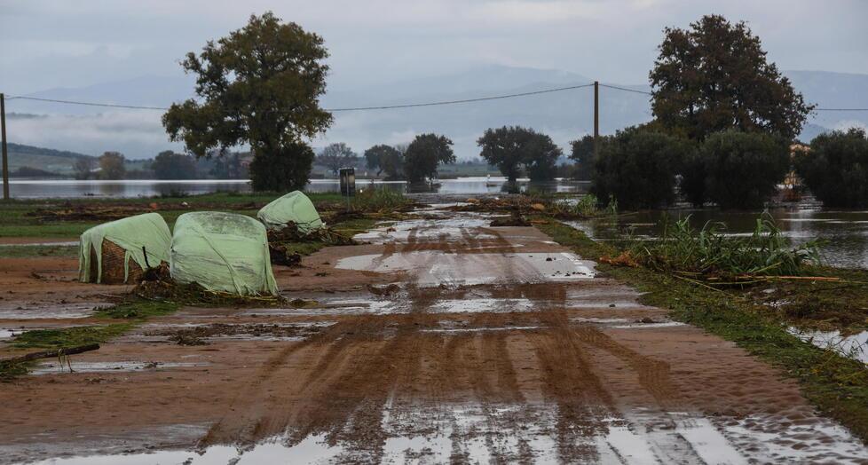 Un tratto di strada mercoledì mattina in località Bozzone (foto Agenzia Bf)