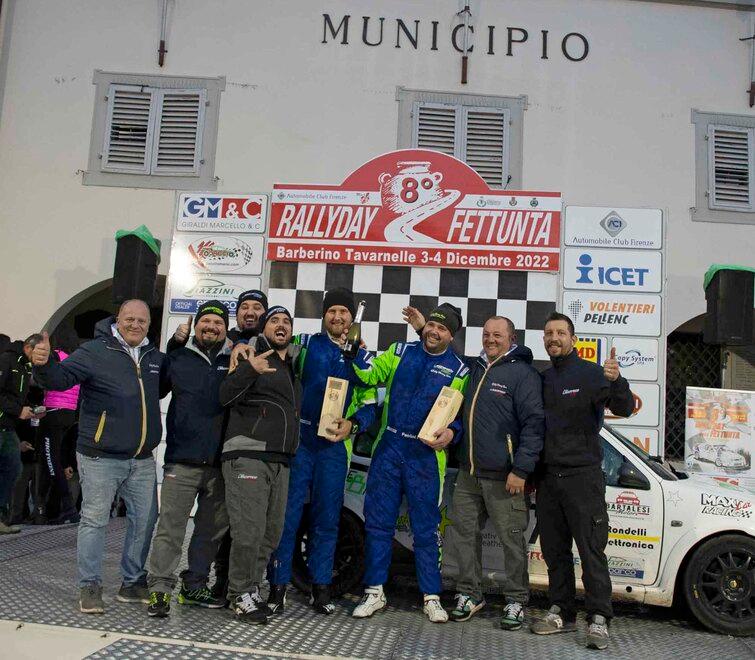 La gioia di Francesco Paolini al termine della gara