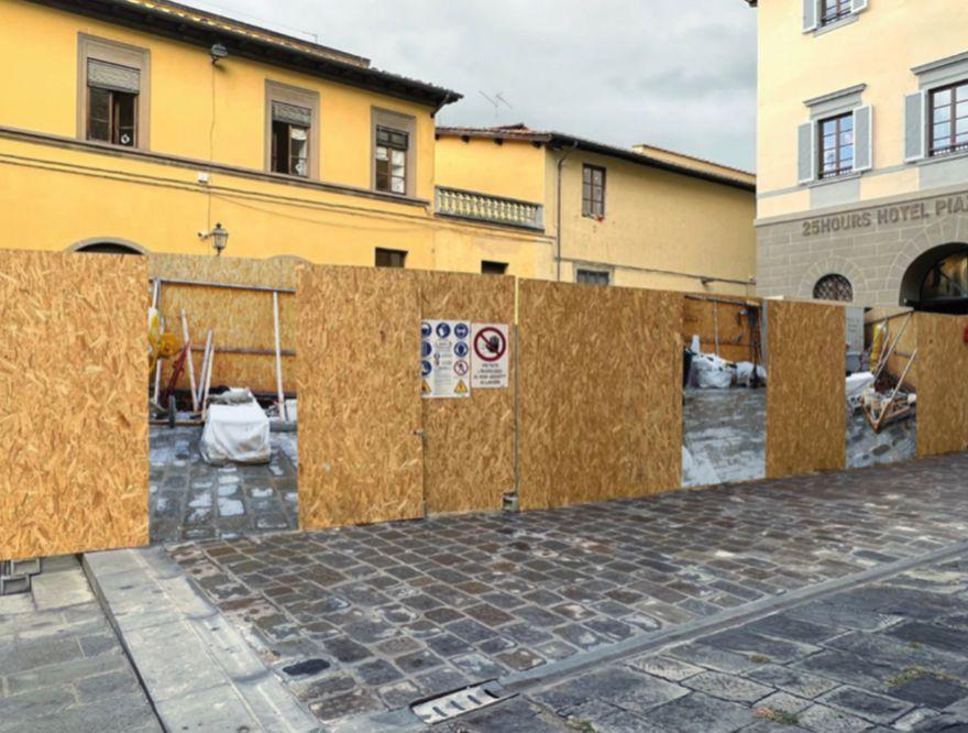 
	l cantiere tra piazza San Paolino e via Palazzuolo sul quale interverranno gli studenti

