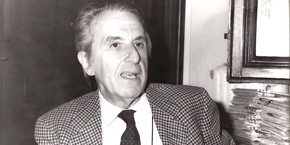Una foto dell’ingegner Luca Poschi Meuron durante il suo incarico nella sezione di Italia Nostra