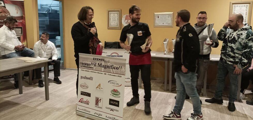 Il pizzaiolo Giulio Demi premiato a Bucine (Arezzo)