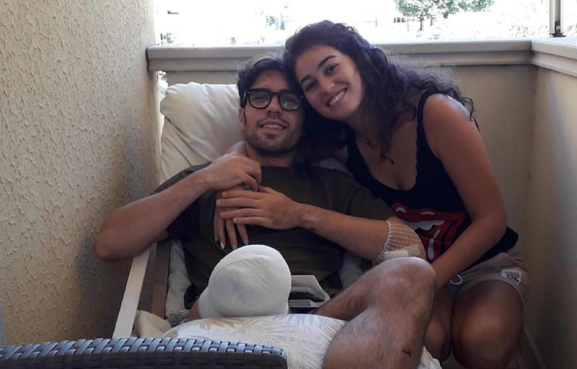 Giacomo Cangialosi con la fidanzata Eleonora Caracuzzi