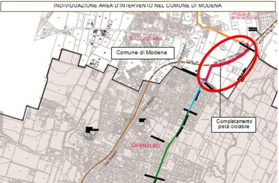 Da Casinalbo a Baggiovara La ciclabile sarà completata