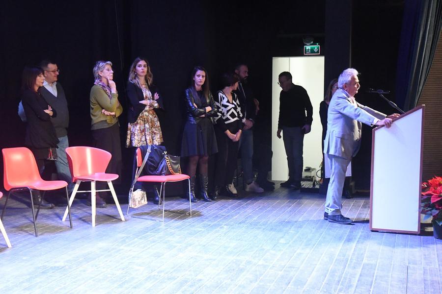 
	Il presidente dell'ordine dei medici Antonio Sulis durante la cerimonia di&nbsp; ieri al teatro Garau

